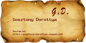 Gosztony Dorottya névjegykártya