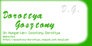 dorottya gosztony business card